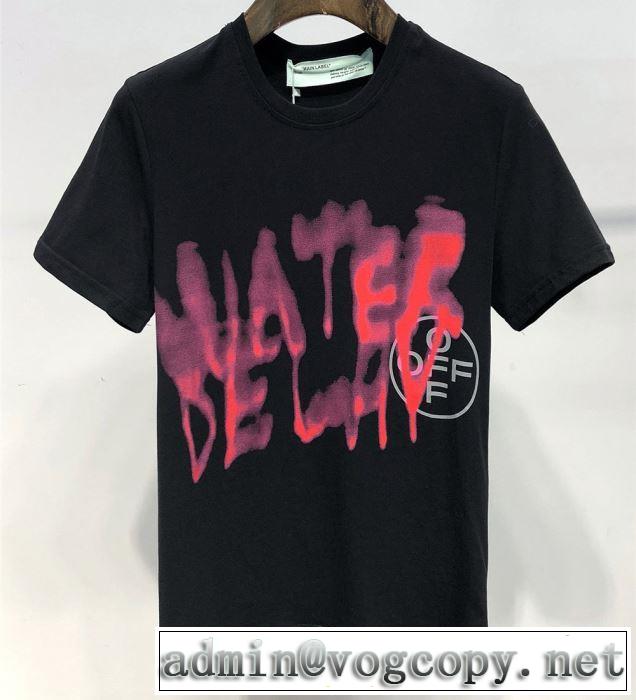 今風の着こなし新品 Off-White オフホワイト Tシャツ/半袖 2色可選 2019SS毎年トレンドアイテムが出る