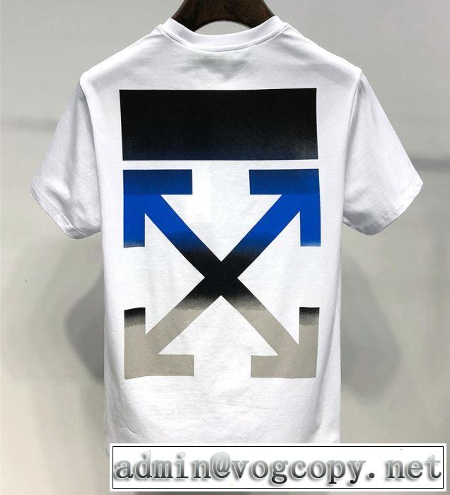  特に夏は人気アイテム Off-White オフホワイト Tシャツ/半袖《2019年》今、注目のストリート  2色可選