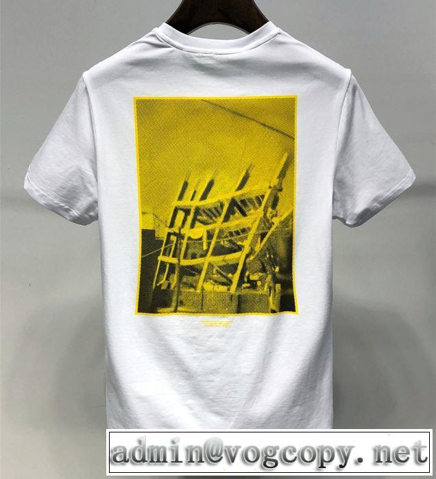 夏らしい季節感 Tシャツ/半袖 2019春夏人気トレンドアイテム 2色可選Off-White オフホワイト