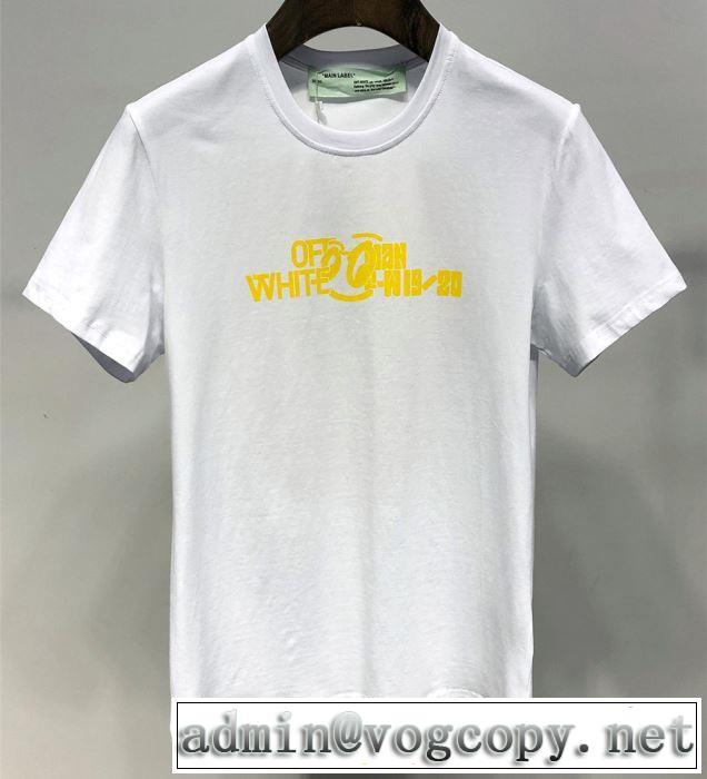 夏らしい季節感 Tシャツ/半袖 2019春夏人気トレンドアイテム 2色可選Off-White オフホワイト