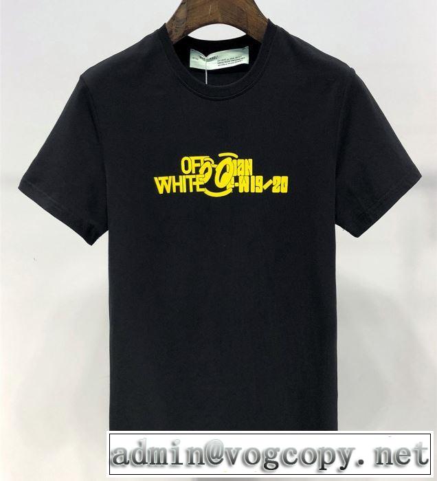 夏らしい季節感 Tシャツ/半袖 2019春夏人気トレンドアイテム 2色可選Off-White オフホワイト