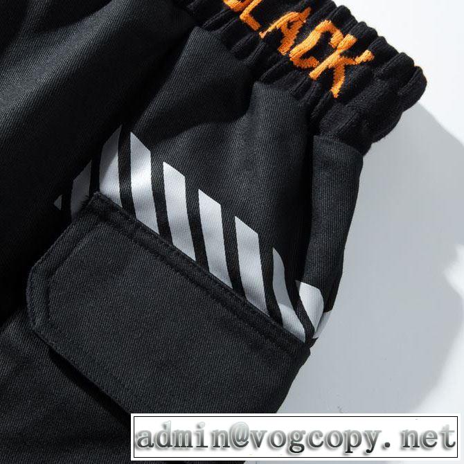 今流行りの最新コレクション Off-White 2019年春夏シーズンの人気 オフホワイト スエットパンツ