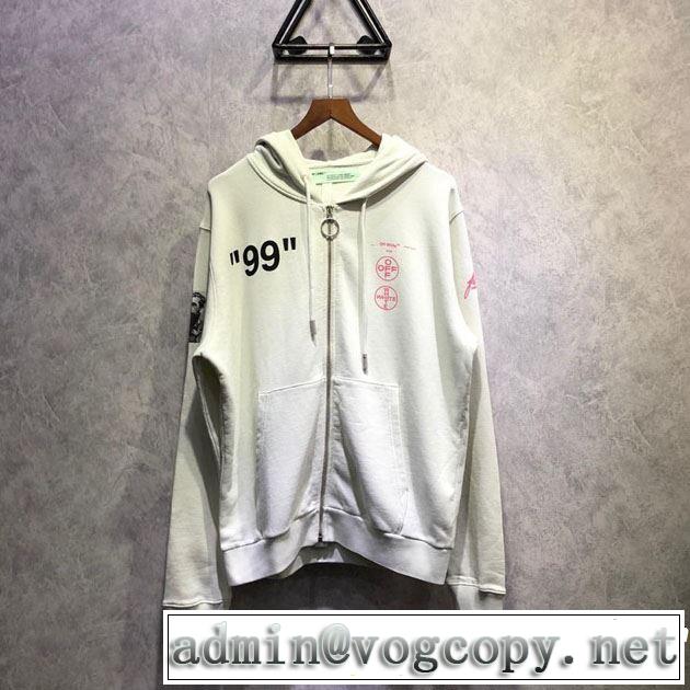 Off-White オフホワイト フード付きコート 2019夏ファション新品 春夏シンプルファッションでOK！