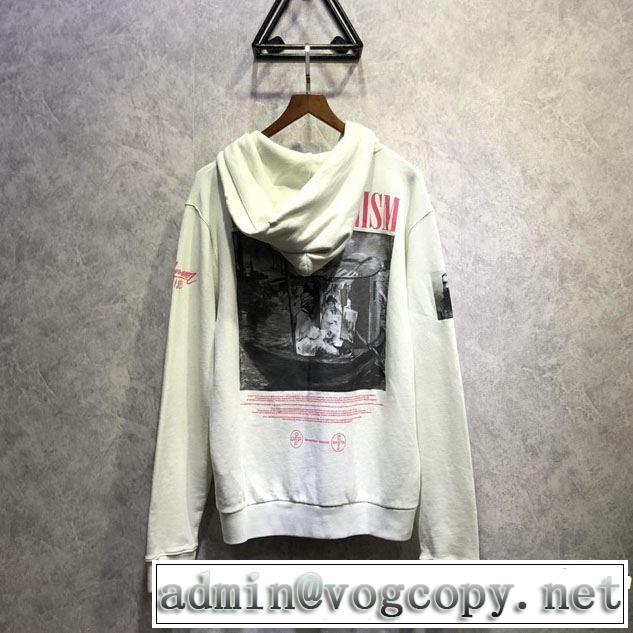 Off-White オフホワイト フード付きコート 2019夏ファション新品 春夏シンプルファッションでOK！