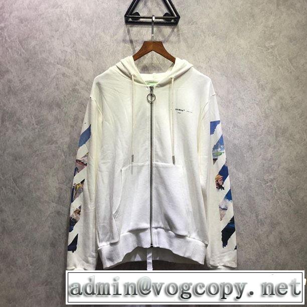 2019春夏の大注目トレンド 春色の最旬の人気アイテム Off-White オフホワイト フード付きコート 2色可選