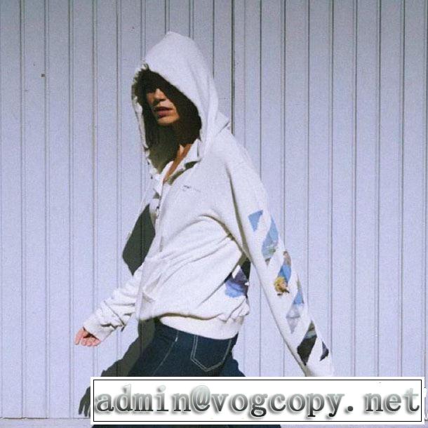 2019春夏の大注目トレンド 春色の最旬の人気アイテム Off-White オフホワイト フード付きコート 2色可選