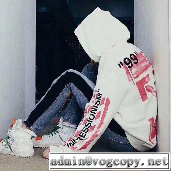 春夏！大人カジュアル Off-White オフホワイト フード付きコート《2019年》今、注目のストリート