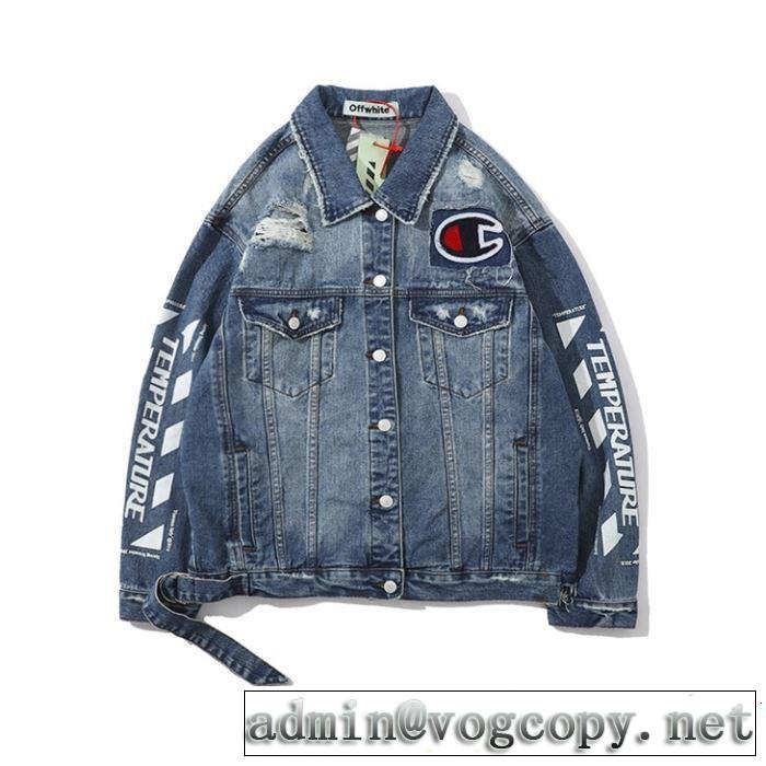 2019年の夏のマスト Off-White オフホワイト デニムジャケット気持ちいい真夏日にぴったり