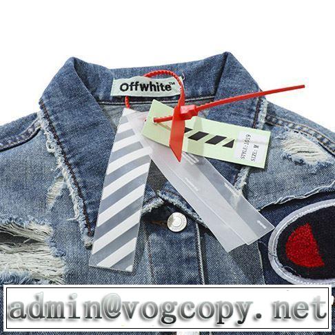 2019年の夏のマスト Off-White オフホワイト デニムジャケット気持ちいい真夏日にぴったり