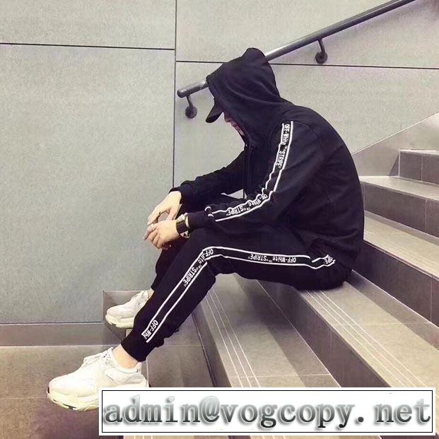 優しい雰囲気スタイリッシュに Off-White オフホワイト 上下セット 主張性もカジュアルさ