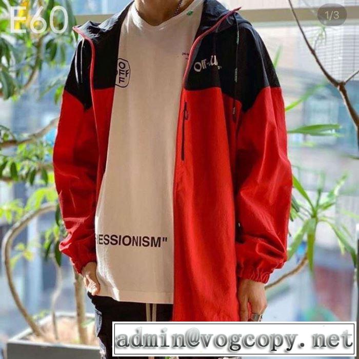 馴染みやすいスタイル美品 2019 Off-White おしゃれな装い オフホワイト 3色可選軽量ジャケット