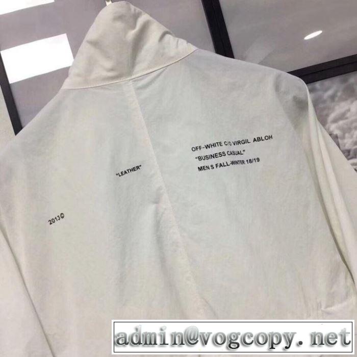 馴染みやすいスタイル美品 2019 Off-White おしゃれな装い オフホワイト 3色可選軽量ジャケット