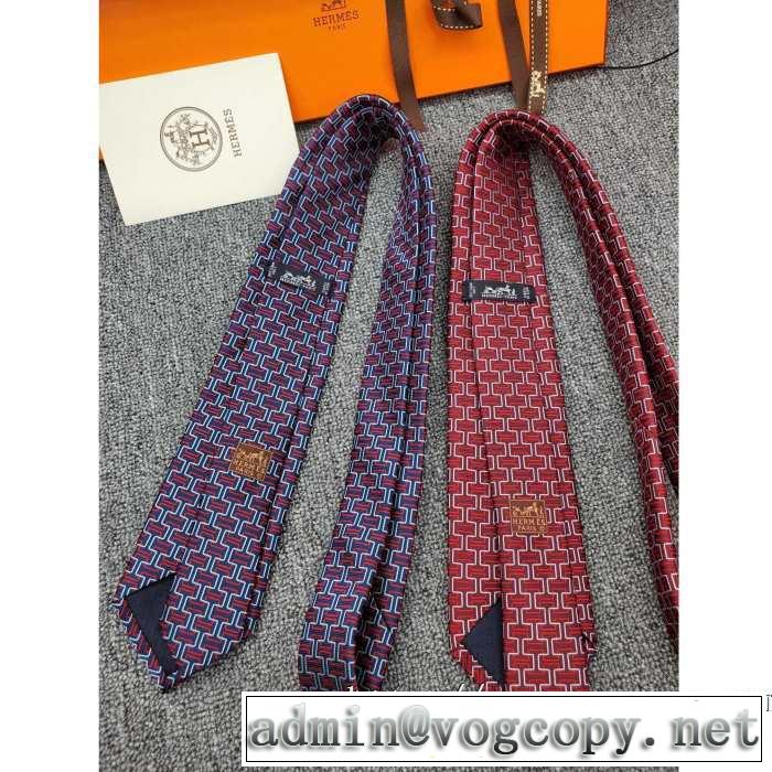 2色可選 エルメス 秋冬から人気継続中 HERMES ネクタイ 先取り 2019/2020秋冬ファッション