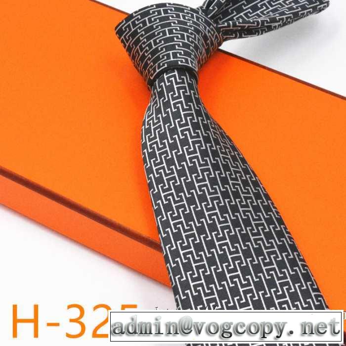 エルメス気になる2019年秋のファッション HERMES ネクタイ 2色可選 秋冬とれんど新品目立ち