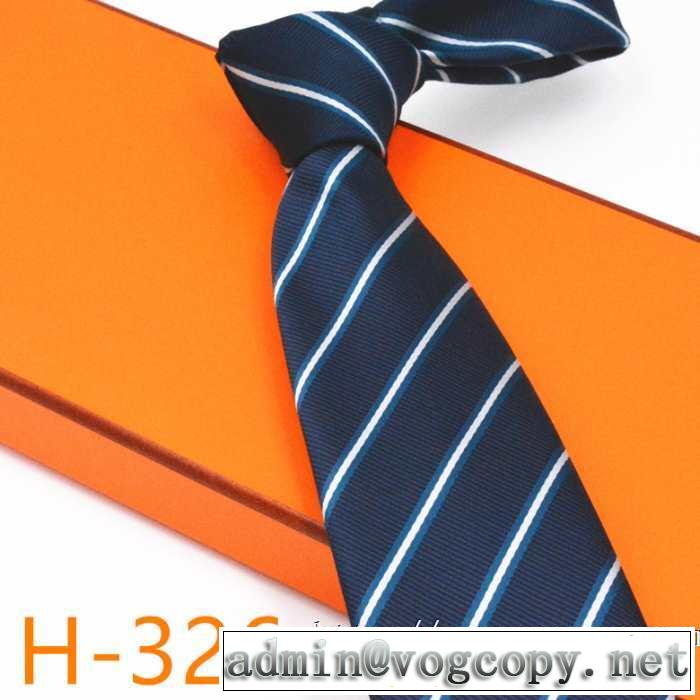 人気ファッション雑誌でも掲載 エルメス 4色可選 HERMES ネクタイ 秋冬にお世話になる定番