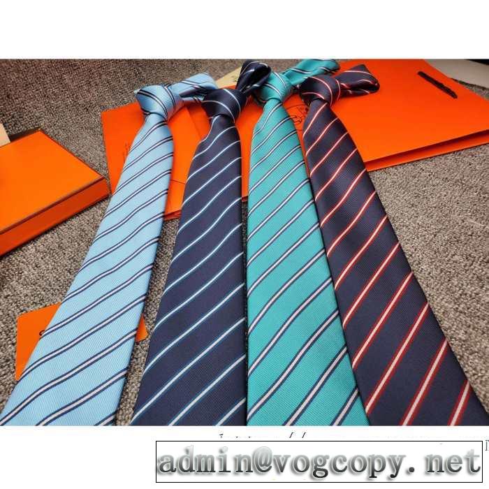 人気ファッション雑誌でも掲載 エルメス 4色可選 HERMES ネクタイ 秋冬にお世話になる定番