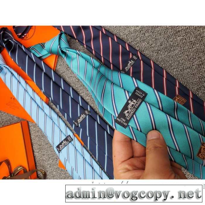 人気ファッション雑誌でも掲載 エルメス 4色可選 HERMES ネクタイ 秋冬にお世話になる定番