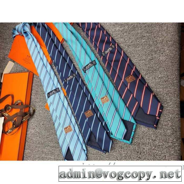 人気ファッション雑誌でも掲載 エルメス 4色可選 HERMES ネクタイ 秋冬にお世話になる定番