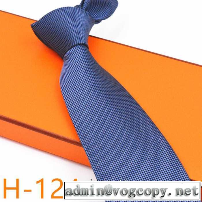 シンプルに着こなしたい エルメス秋にはやる最新作を先取り HERMES ネクタイ 秋服コーデ2019年版 多色可選