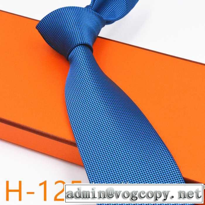 シンプルに着こなしたい エルメス秋にはやる最新作を先取り HERMES ネクタイ 秋服コーデ2019年版 多色可選