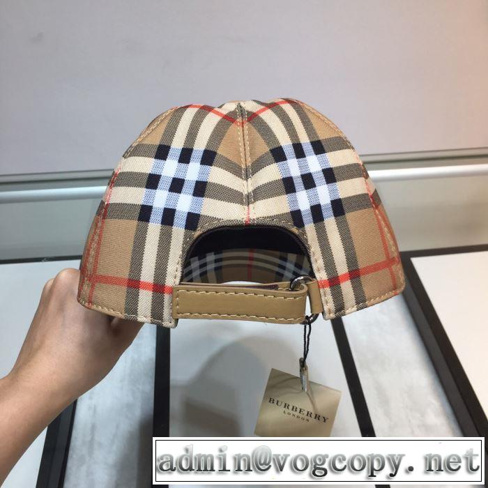 バーバリー BURBERRY ベースボールキャップ クラシカルな雰囲気 2019年春夏のトレンドアイテム