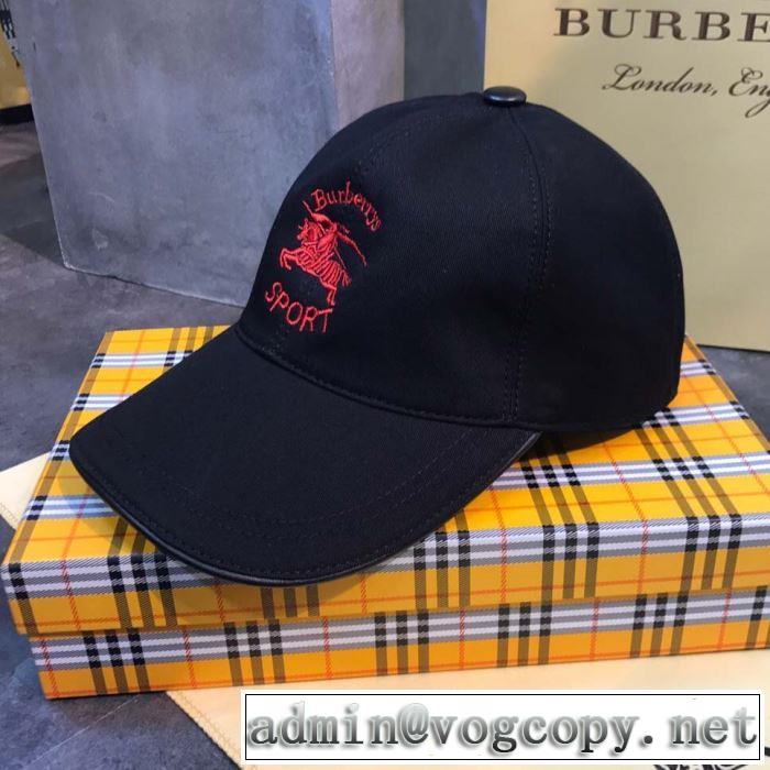 2019年春夏流行ファッション 大人の可愛さを引き立て バーバリー BURBERRY ベースボールキャップ 2色可選