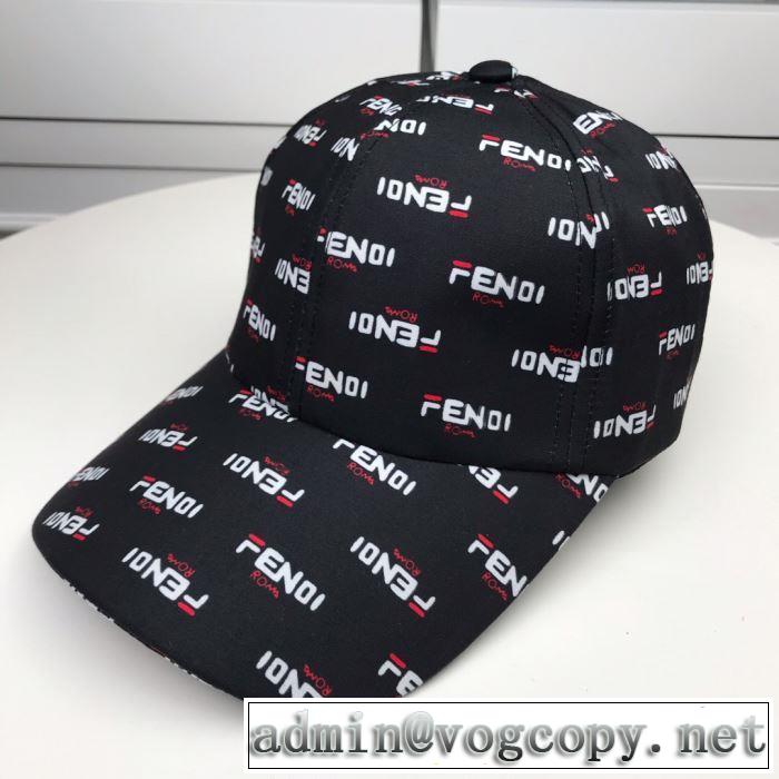 【2019年】夏のファッション 爽やかカジュアル人気 フェンディ FENDI ベースボールキャップ 2色可選