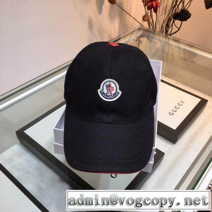 モンクレール MONCLER ベースボールキャップ 3色可選 2019春夏トレンドアイテム 春夏の流行りトップス