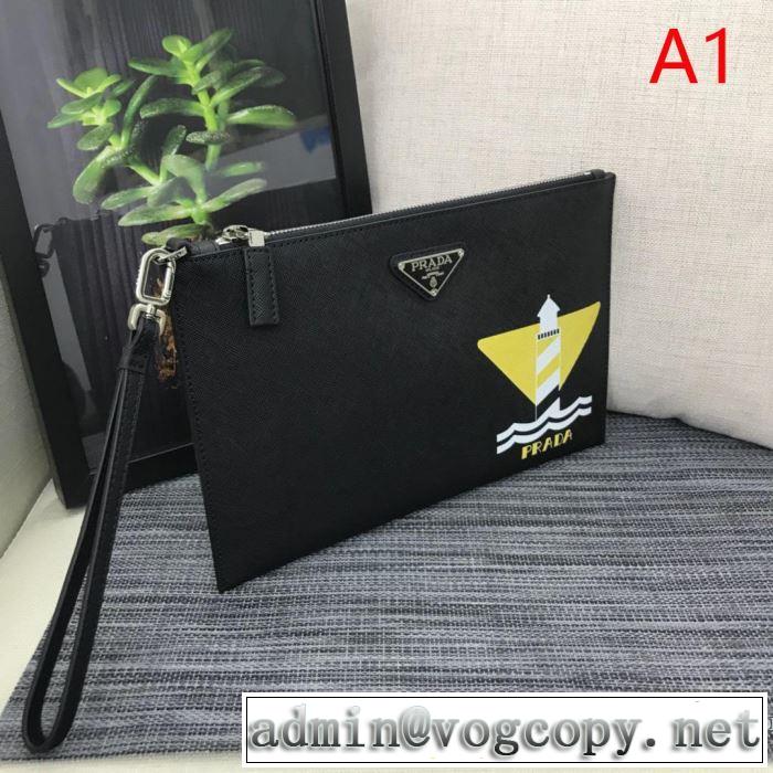 ポーチ 秋冬とれんど新品目立ち プラダ 2019秋冬最重要アイテム PRADA ファッション上級者向け 2色可選