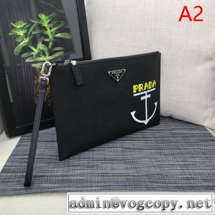 ポーチ 秋冬とれんど新品目立ち プラダ 2019秋冬最重要アイテム PRADA ファッション上級者向け 2色可選