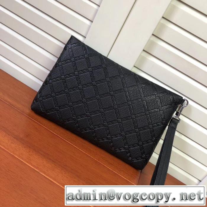メデューサポーチVERSACEヴェルサーチ クラッチバッグ レザー コピー 安い 高級高品質LARGE EMBOSSED GREEK KEY CLUTCH