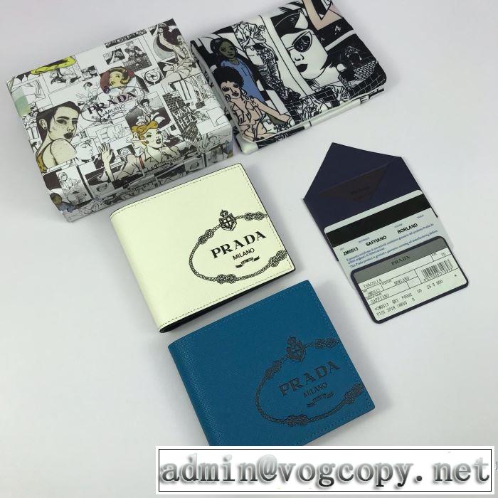 プラダ PRADA 財布 2色可選 2019春夏トレンドアイテム 爽やかカジュアル人気