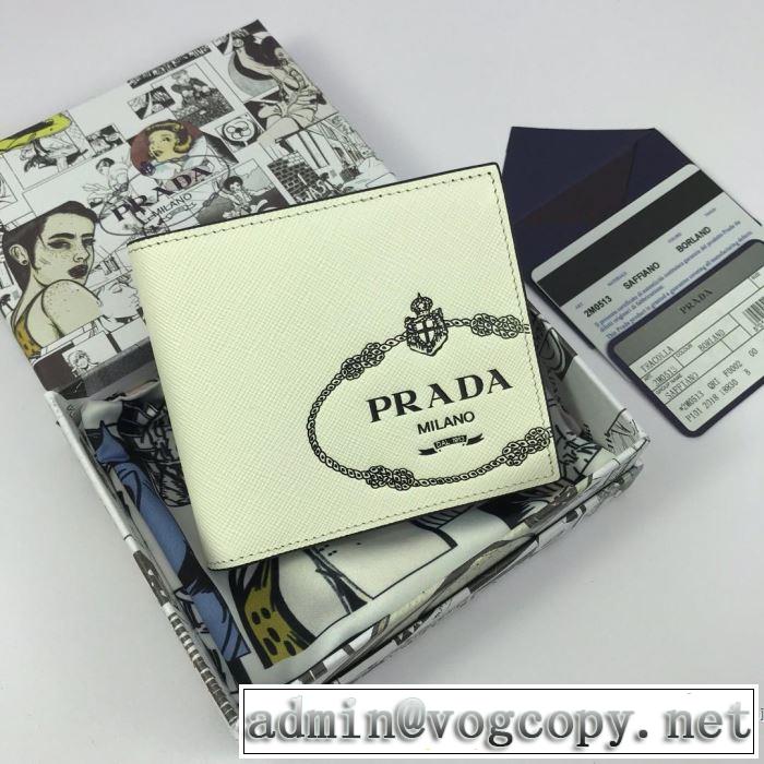 プラダ PRADA 財布 2色可選 2019春夏トレンドアイテム 爽やかカジュアル人気