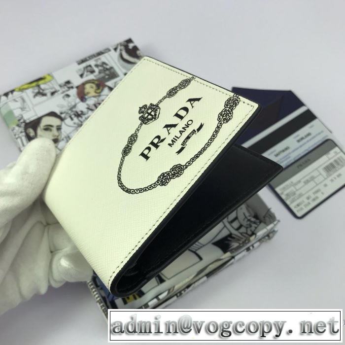プラダ PRADA 財布 2色可選 2019春夏トレンドアイテム 爽やかカジュアル人気