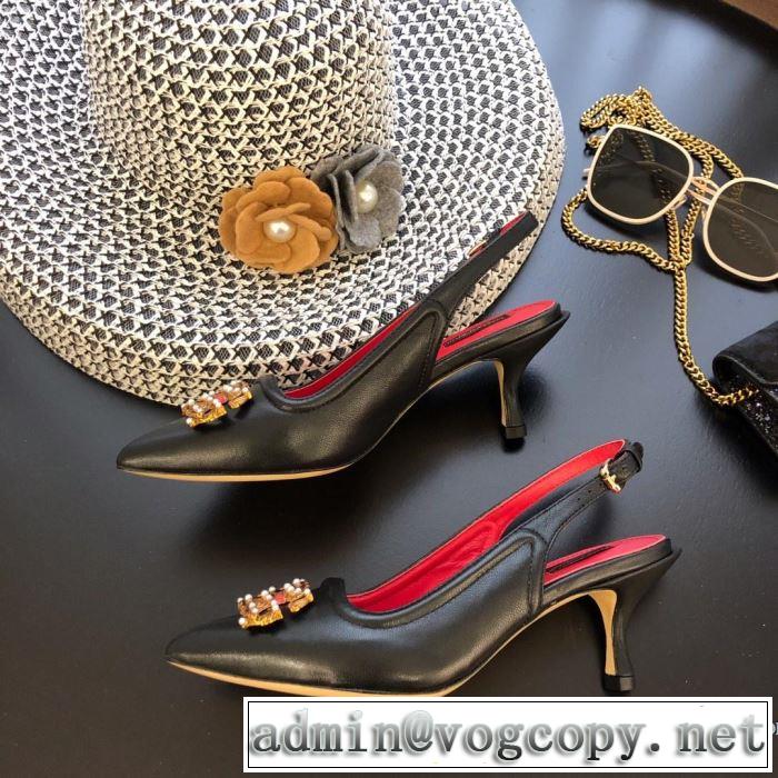 2019年春夏流行ファッション 大人の可愛さを引き立て ドルチェ＆ガッバーナ Dolce&Gabbana ハイヒール 3色可選
