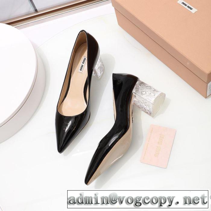 ハイヒール 多色可選 【2019春夏】最新コレクション クラシカルな雰囲気 ミュウミュウ MIUMIU