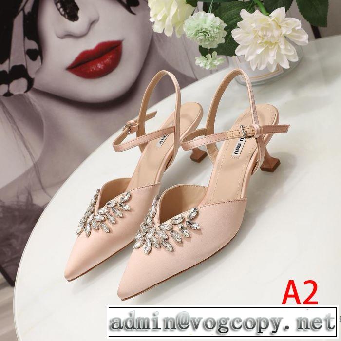 ミュウミュウ MIUMIU ハイヒール 3色可選 2019夏ファション新品 今期のトレンド定番アイテム