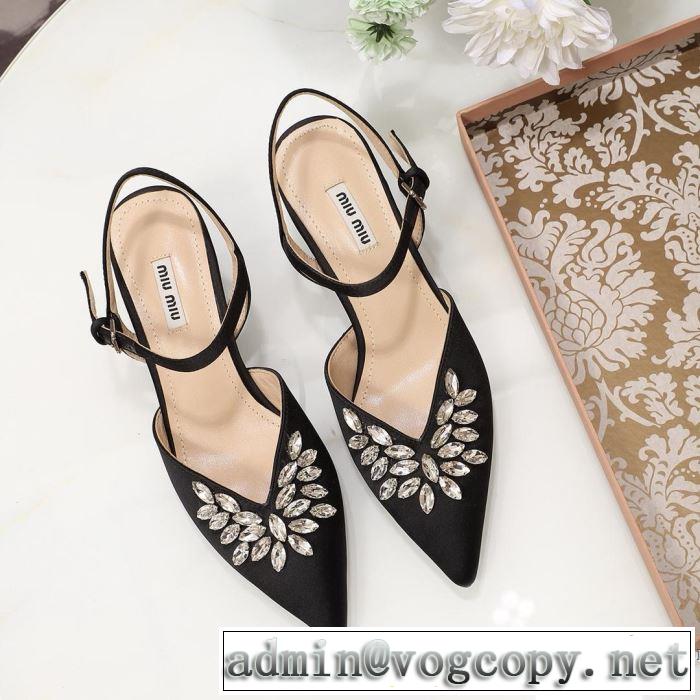 ミュウミュウ MIUMIU ハイヒール 3色可選 2019夏ファション新品 今期のトレンド定番アイテム