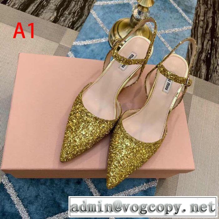 2019SSのトレンド商品 ミュウミュウ MIUMIU ハイヒール 2色可選 人気ストリートブランド新品