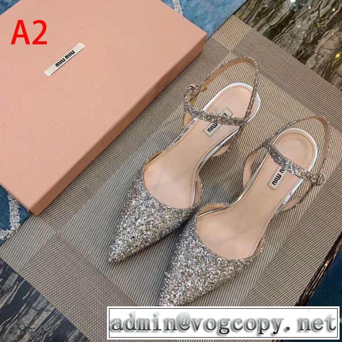2019SSのトレンド商品 ミュウミュウ MIUMIU ハイヒール 2色可選 人気ストリートブランド新品