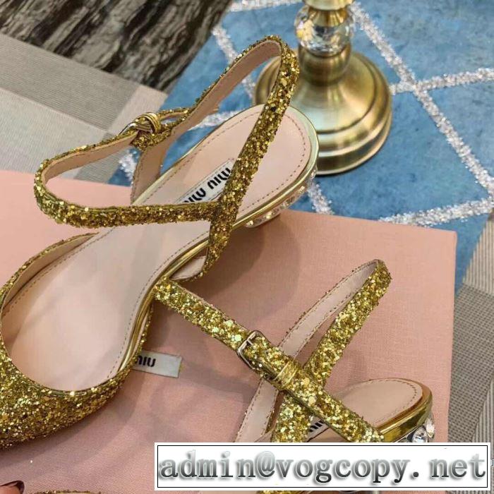 2019SSのトレンド商品 ミュウミュウ MIUMIU ハイヒール 2色可選 人気ストリートブランド新品