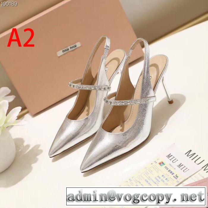 3色可選 ハイヒール ミュウミュウ MIUMIU 2019年春夏シーズンの人気 今季は特に注目ファション