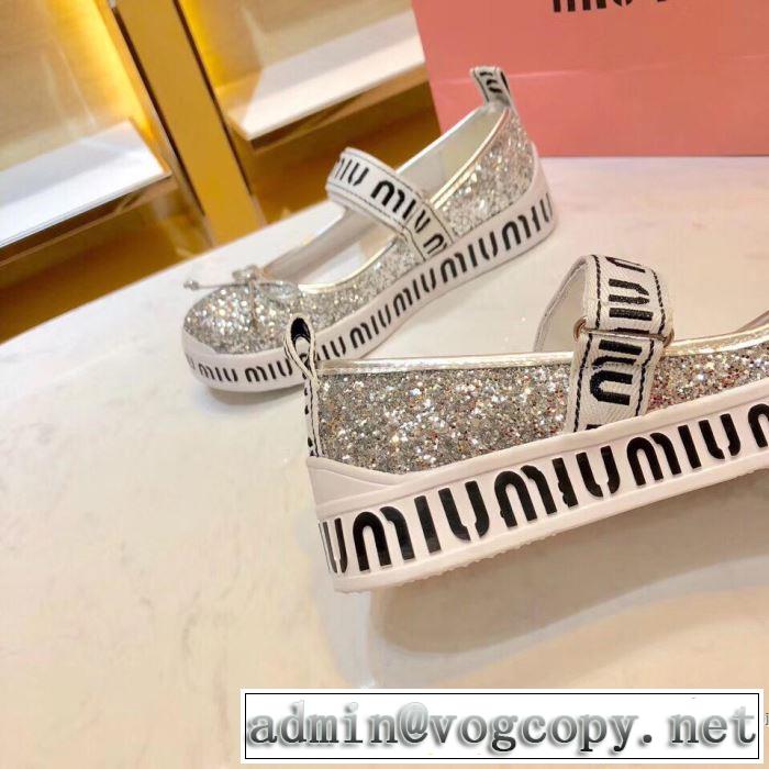 2019春夏は人気定番 春夏シンプルファッションでOK！ミュウミュウ MIUMIU ローファー 3色可選