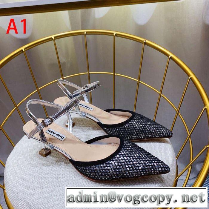 2019年春夏流行ファッション 大人の可愛さを引き立て ミュウミュウ MIUMIU ハイヒール 多色可選