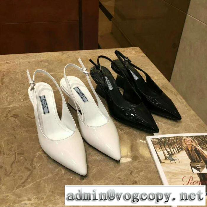 今っぽく新作アイテム 2019春夏も引き続きトレンド プラダ PRADA ハイヒール 2色可選