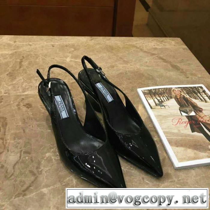 今っぽく新作アイテム 2019春夏も引き続きトレンド プラダ PRADA ハイヒール 2色可選