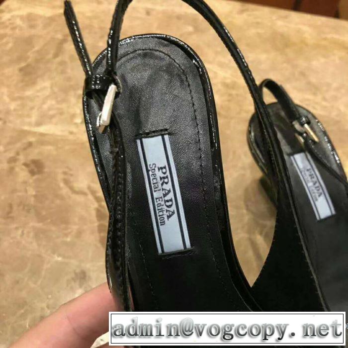 今っぽく新作アイテム 2019春夏も引き続きトレンド プラダ PRADA ハイヒール 2色可選