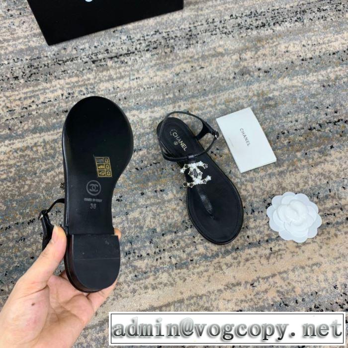 3色可選 サンダル 2019春夏も引き続きトレンド 春夏らしい爽やかさ CH CH