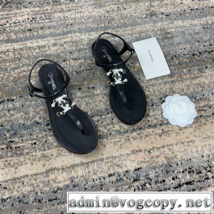 3色可選 サンダル 2019春夏も引き続きトレンド 春夏らしい爽やかさ CH CH