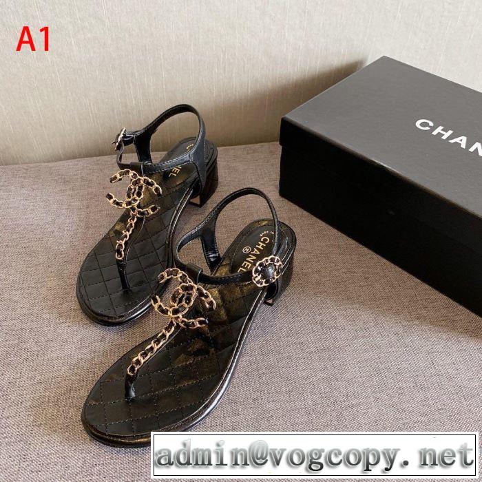 夏に良く似合うちょっと新品 CH CH サンダル 多色可選 2019春夏人気トレンドアイテム